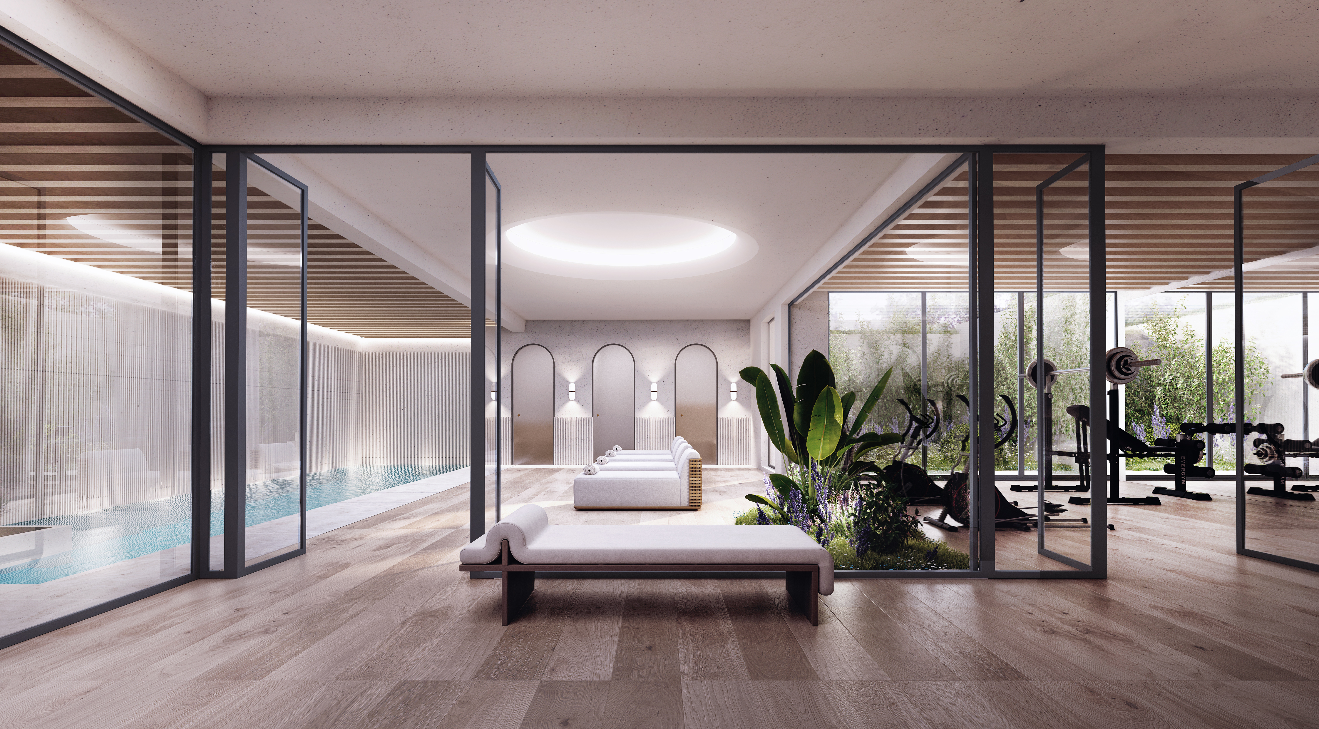 Arch House_Interiors_Lower Ground Floor Spa_Gym-1